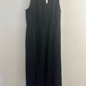 J. Crew Classic Black Midi Dress